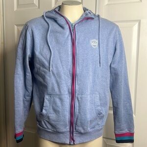 Bunker‎ Mentality Blue Long Sleeve Hoodie Zip Jacket M